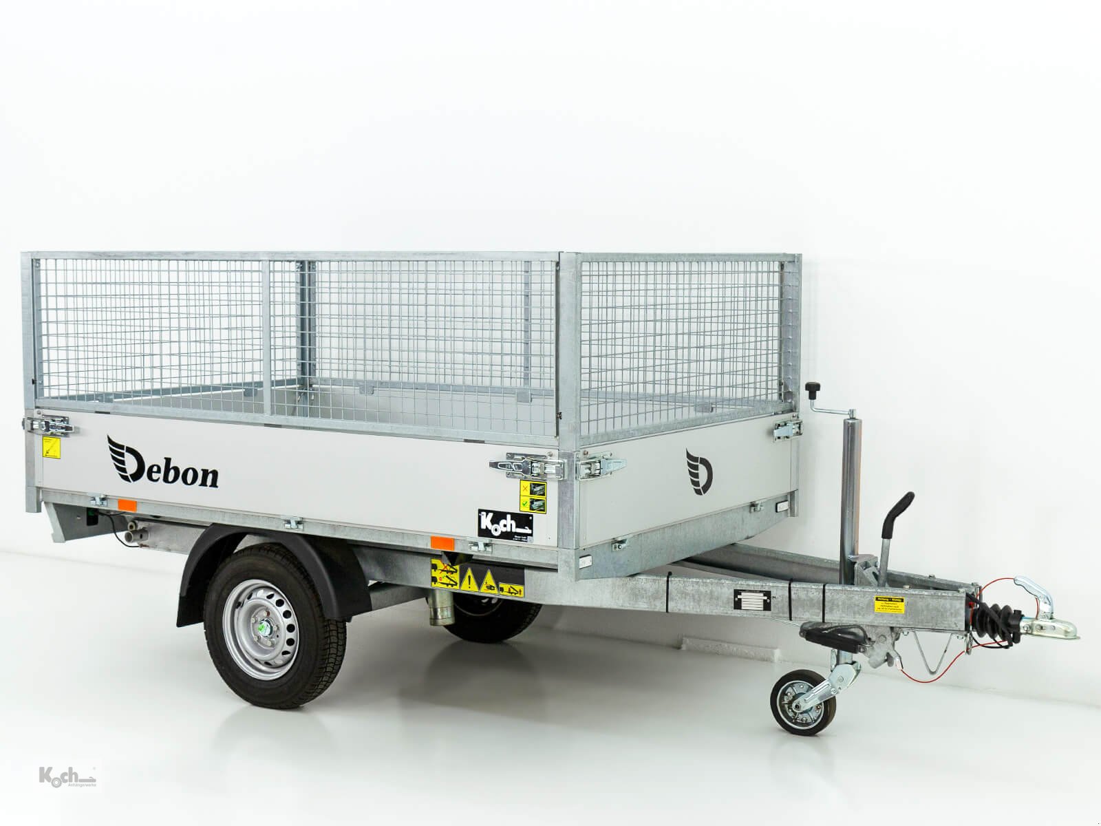 Anhänger des Typs Sonstige Heckkipper 150x250cm 1,3t|E-Pumpe|Gitter 60cm (Ki12312074So), Neumaschine in Winsen (Luhe) (Bild 3)